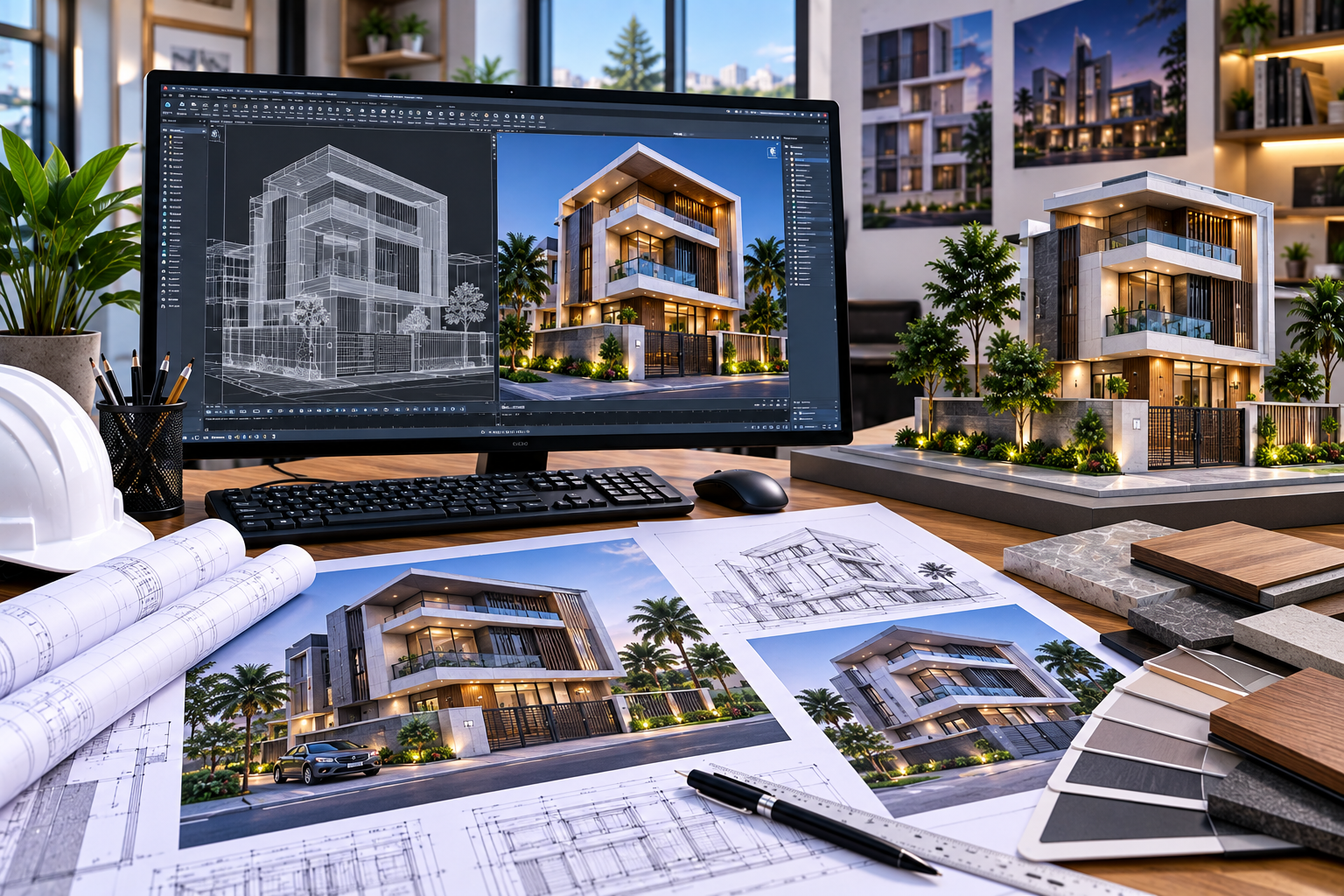 Facade and Elevation Modelling and Rendering
