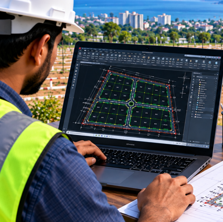 Layout Plotting and CAD Site Layout